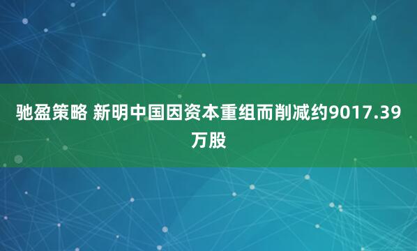 驰盈策略 新明中国因资本重组而削减约9017.39万股